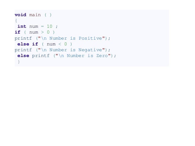 Control statements in c