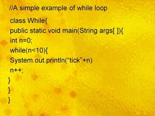 Control statements in java | PPT