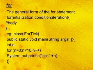 Control statements in java | PPT