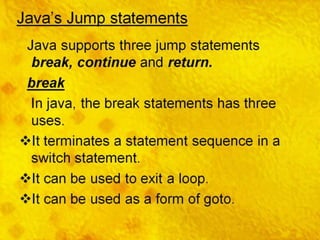 Control statements in java | PPT
