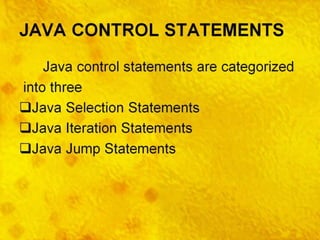 Control statements in java | PPT