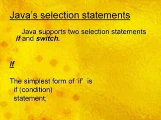 Control statements in java | PPT