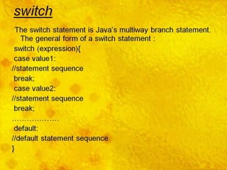 Control statements in java | PPT