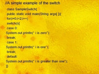 Control statements in java | PPT