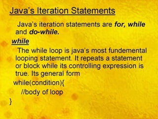 Control statements in java | PPT