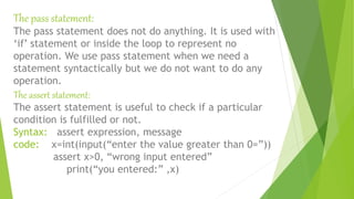 control statements in python.pptx | Programming Languages | Computing