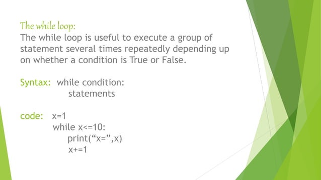 control statements in python.pptx | Programming Languages | Computing