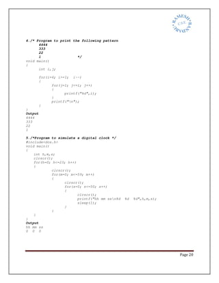 Control statements-Computer programming | PDF