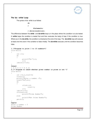 Control statements-Computer programming | PDF