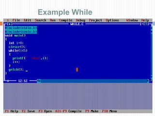 Example While
 