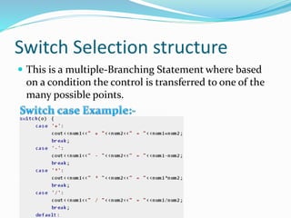 Control structures in c++ | PPTX