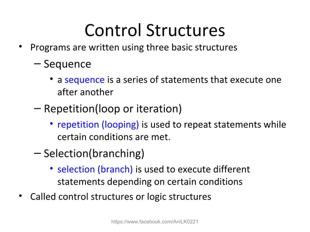 Control structure C++