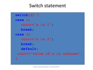 Control structure C++ | PPT