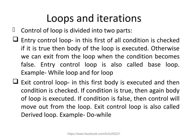 Control structure C++