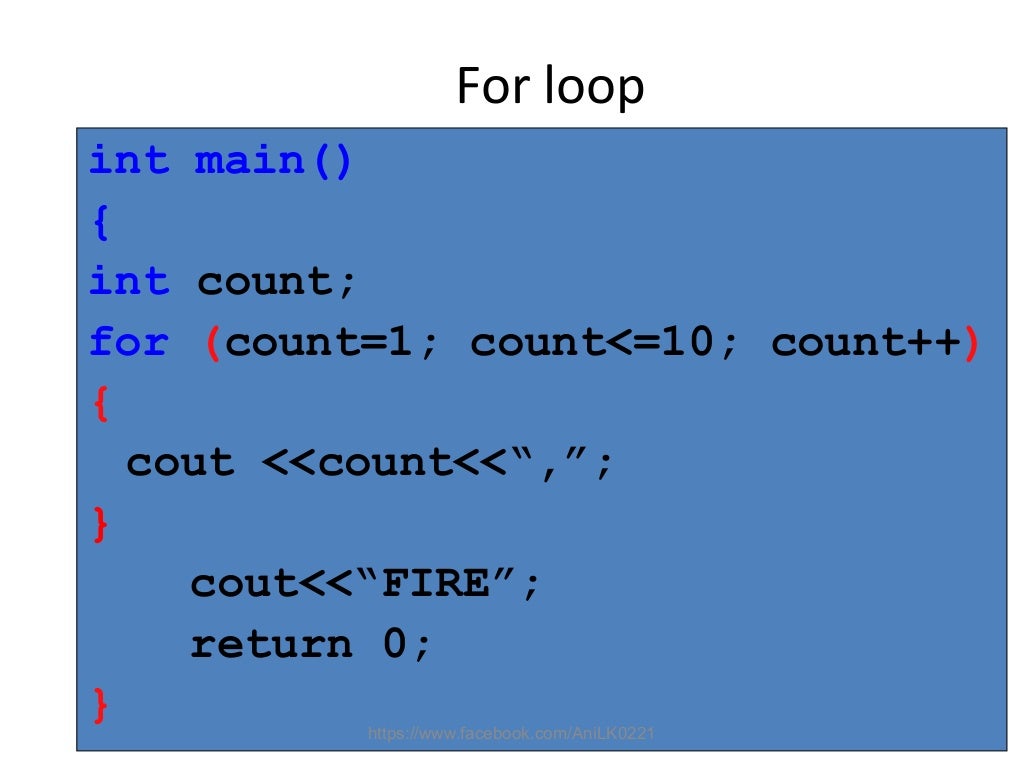 Control structure C++