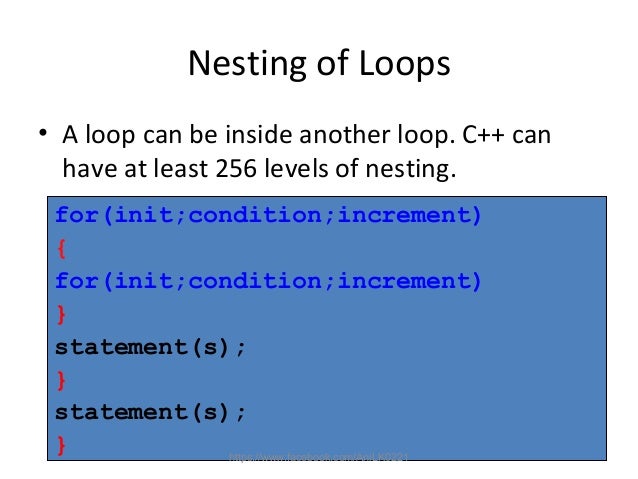 Control structure C++