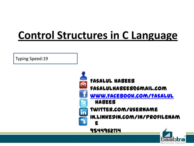 Control structure in c | PPT