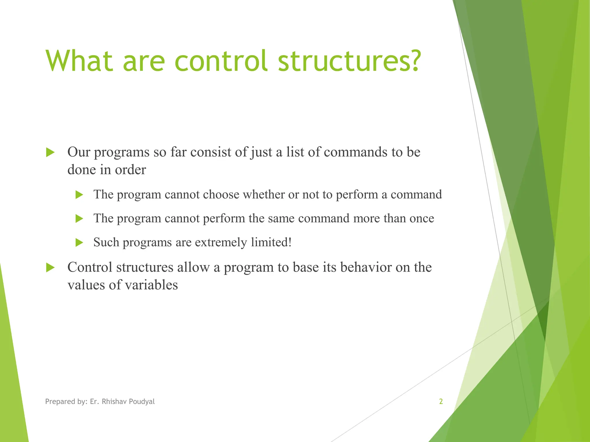 Control Structure in C-programming with examples | PPT