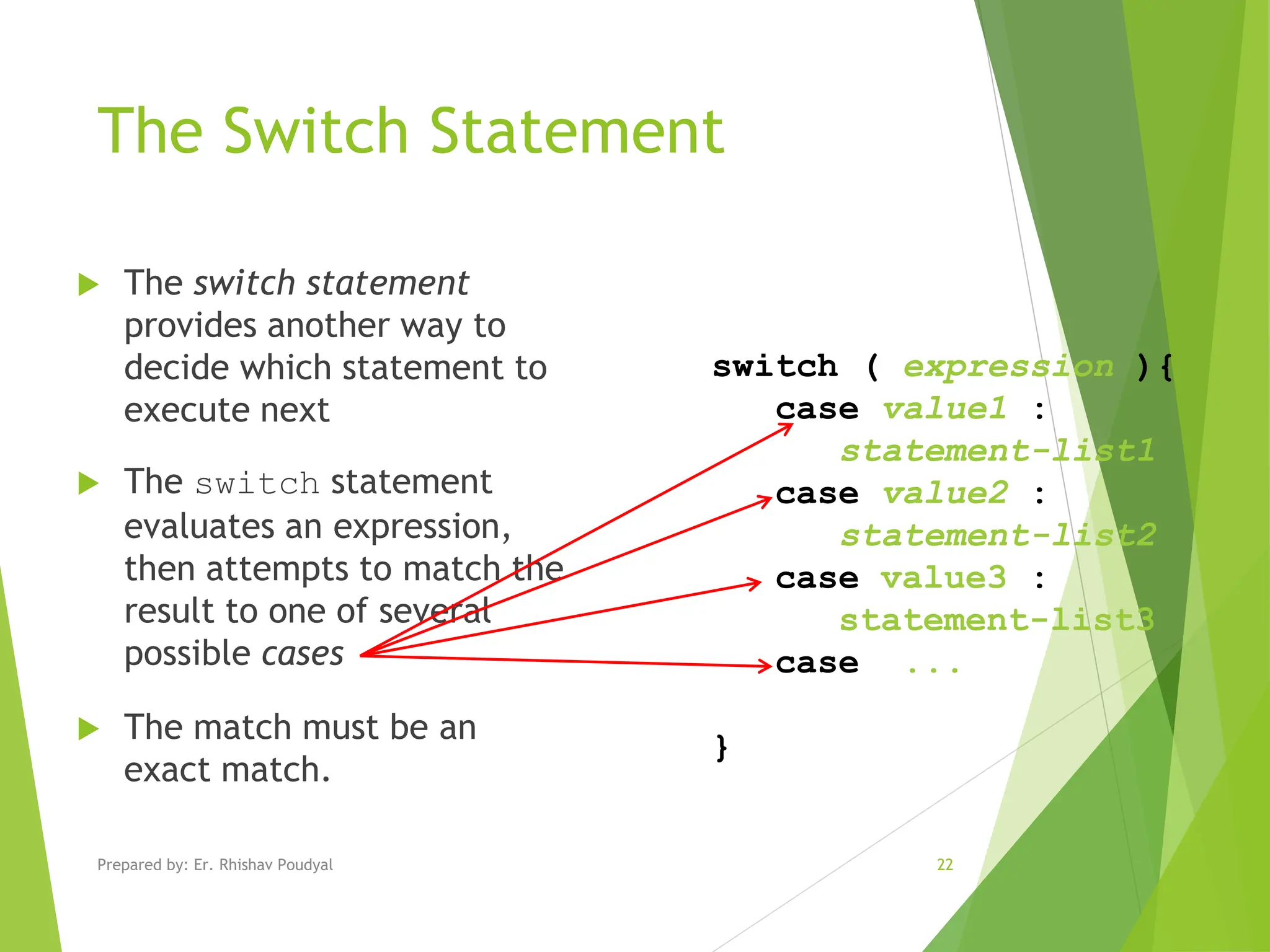 Control structure in c programming with examples ppt