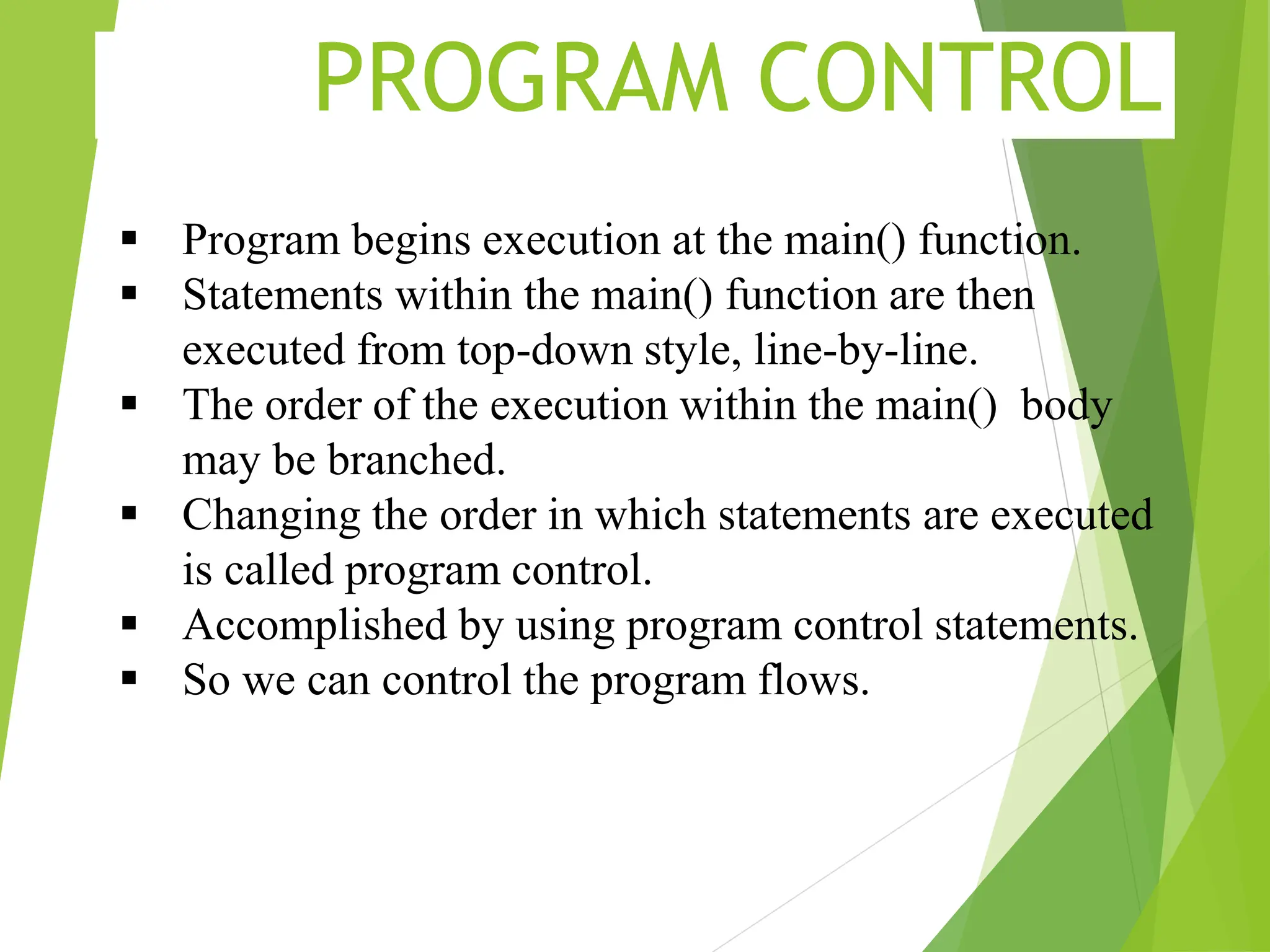 Control structure in c programming with examples ppt