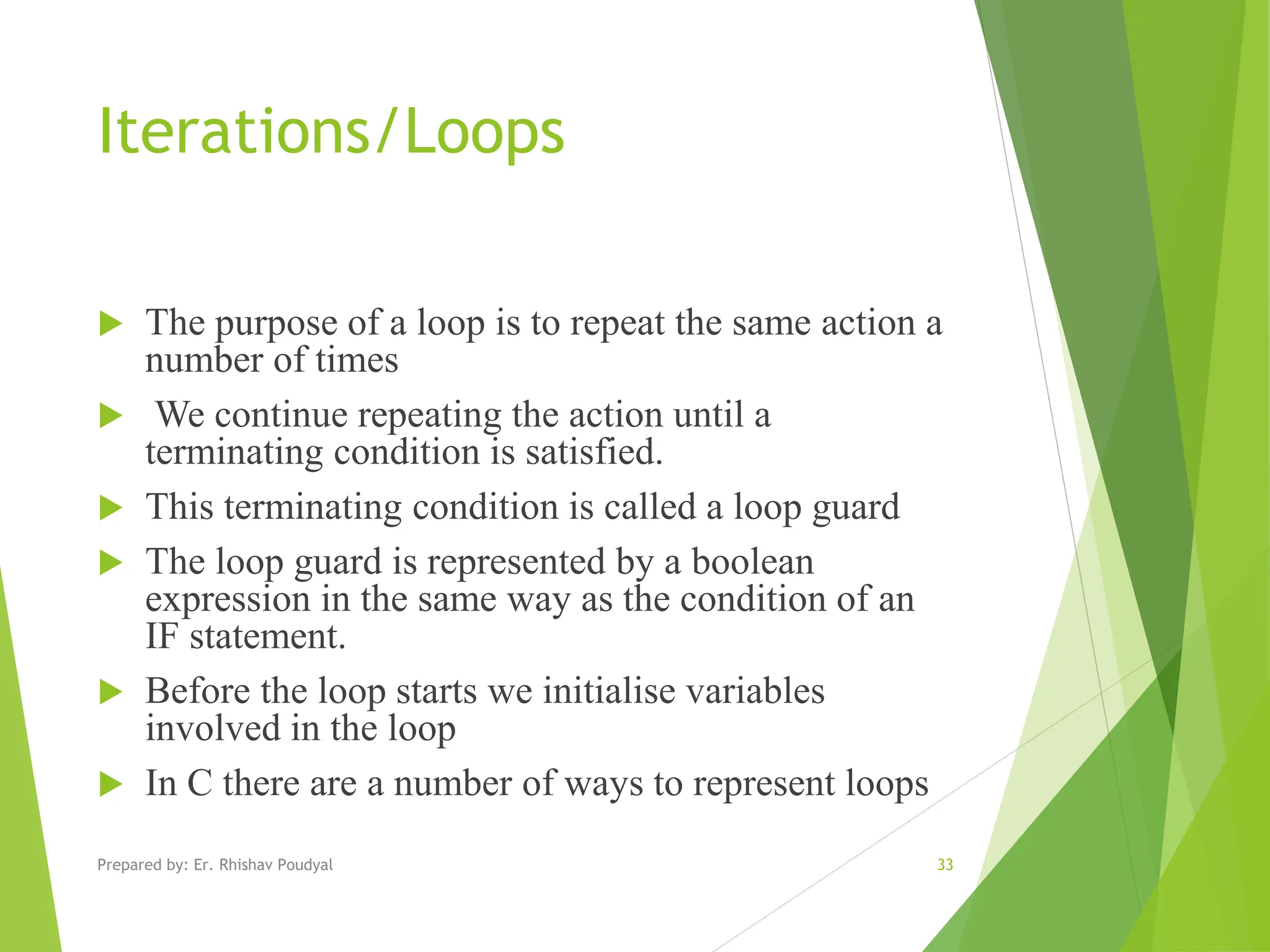 Control structure in c programming with examples ppt