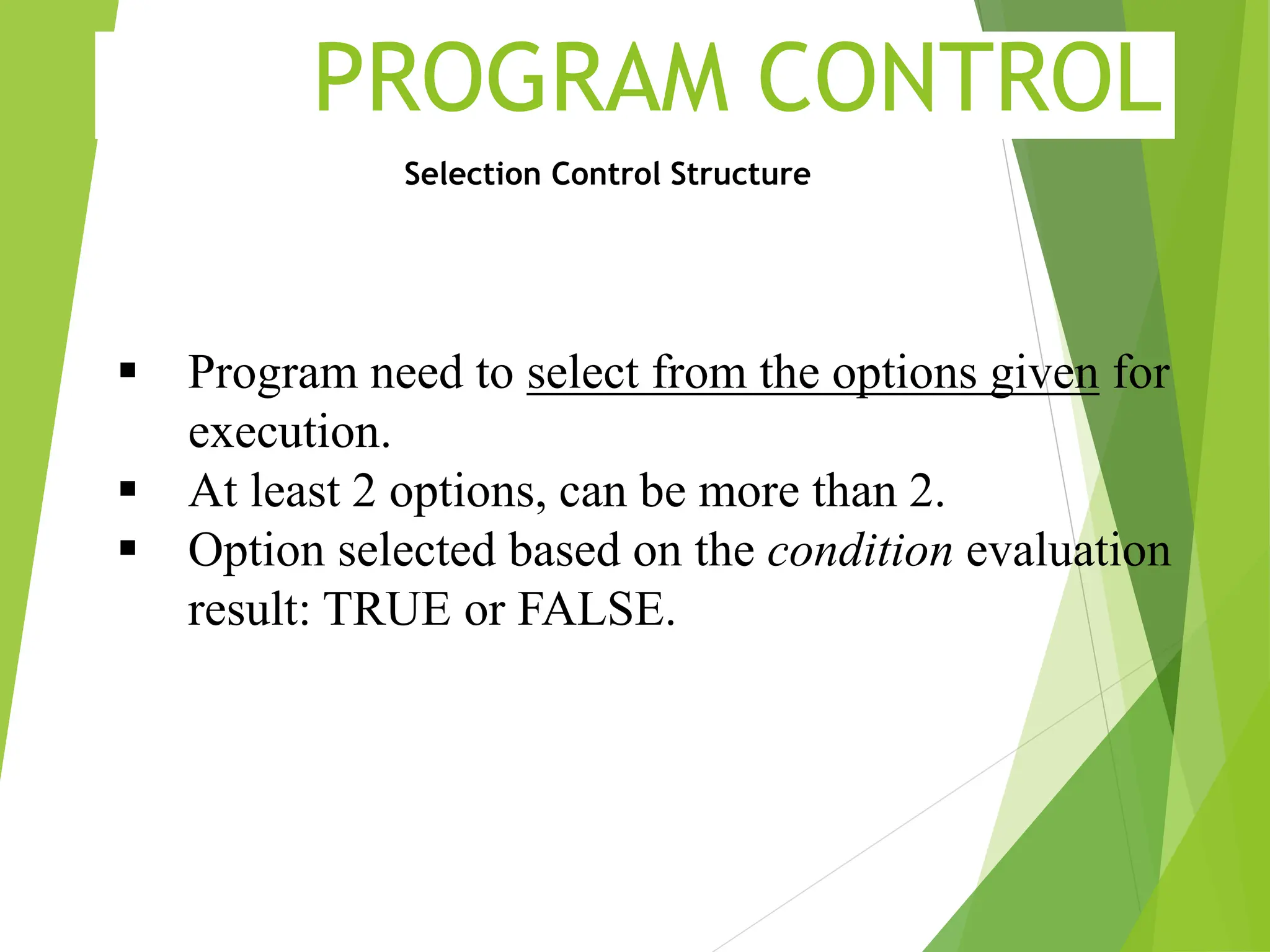 Control Structure In C Programming