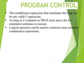 Control Structure in C-programming with examples | PPTX