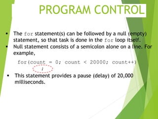 Control Structure in C-programming with examples | PPTX