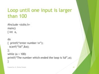Control Structure in C-programming with examples | PPTX