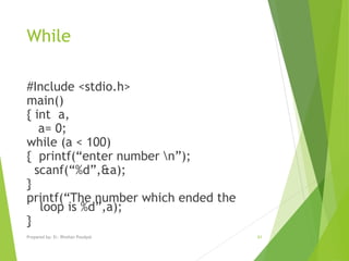 Control Structure in C-programming with examples | PPTX