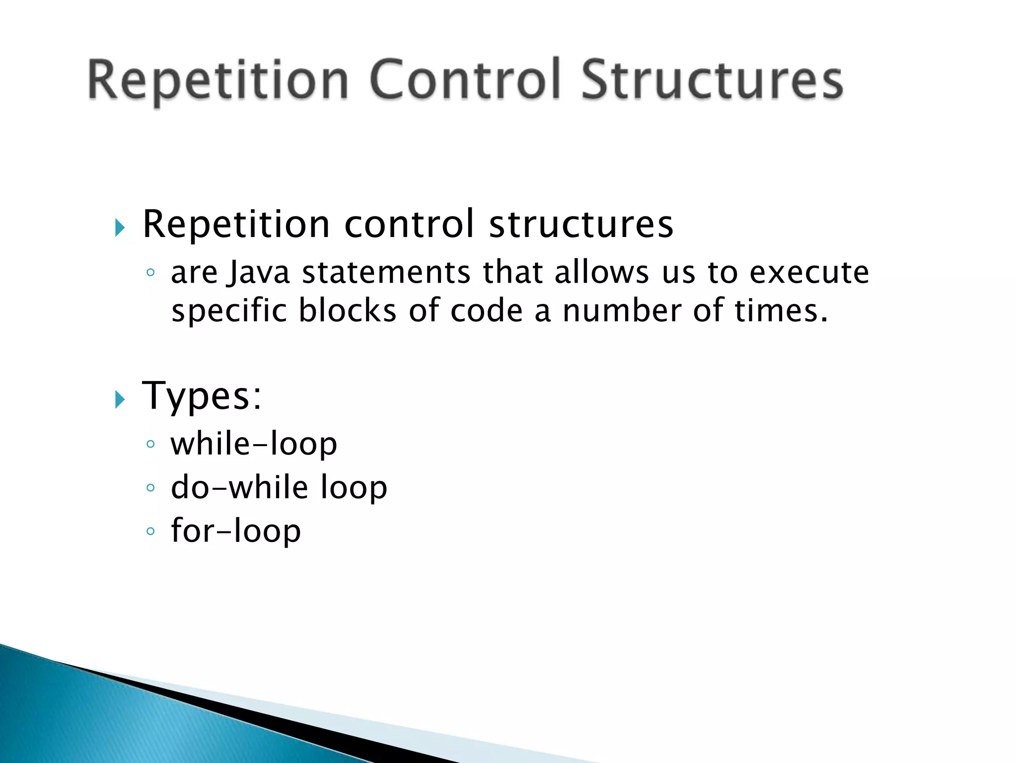 Control structures | PPT
