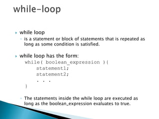 Control structures | PPT