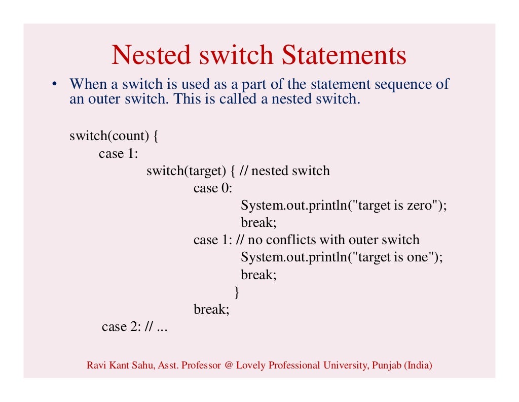 Control structures in Java
