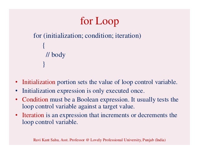 In A For Statement, The ________ Expression Is Executed Only Once. Control structures in Java