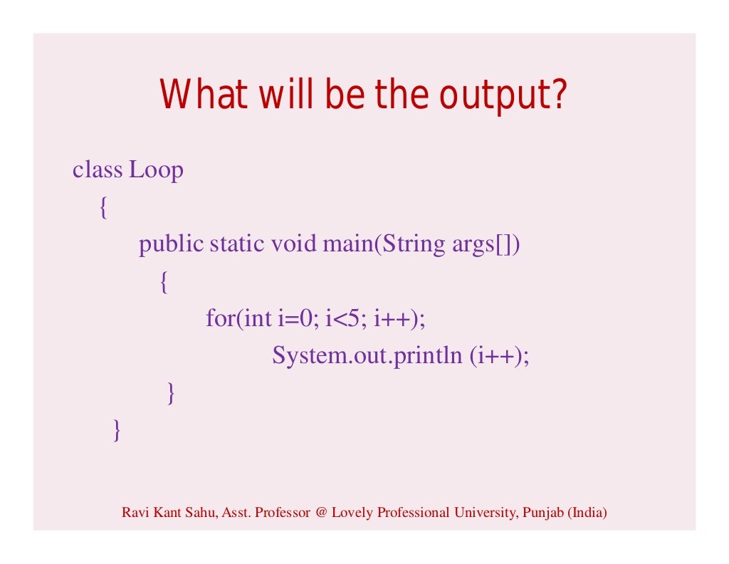 Control structures in Java