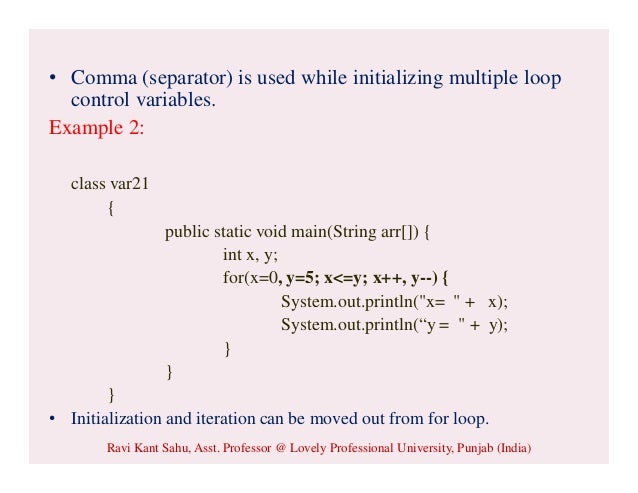 Control structures in Java