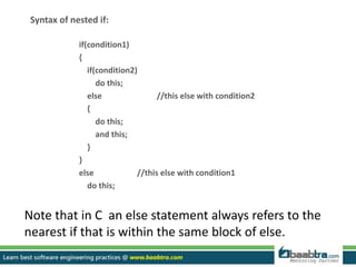 Control structures in C | PPTX