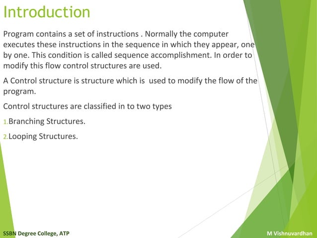 Control structures | PPT