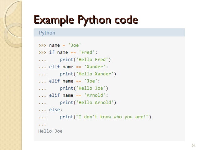 Python Control structures | PPT