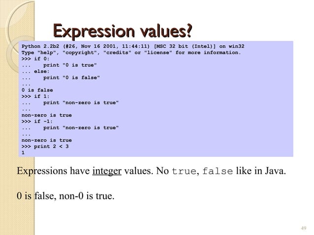 Python Control structures | PPT | Programming Languages | Computing