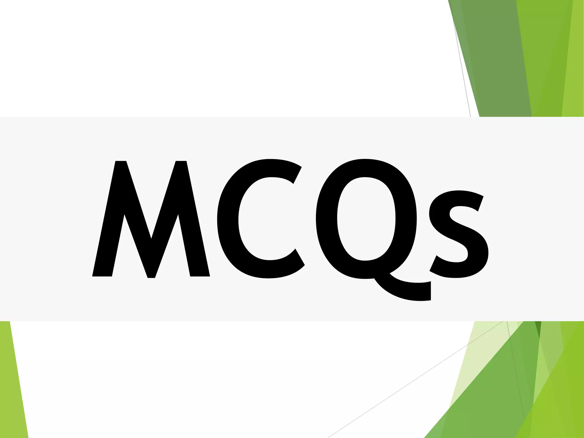MCQs 