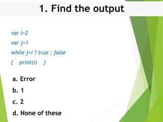 Control structures IN SWIFT | PDF