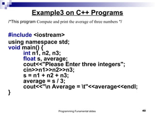 Comprehensive Introduction to Programming Control Structures and C++ ...