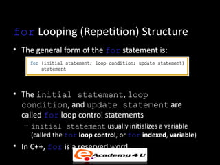 Control structures repetition | PPT