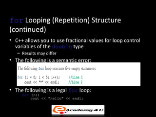 Control structures repetition | PPT