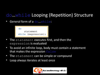 Control structures repetition | PPT