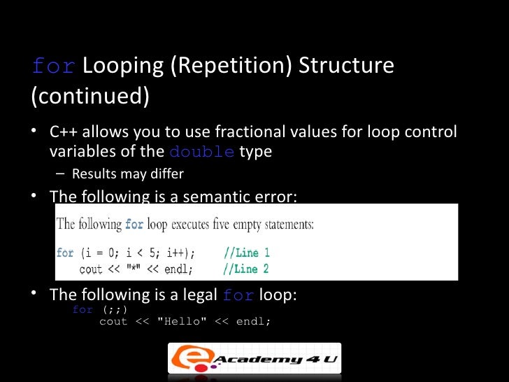 Control structures repetition