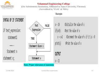 Control structures-Control flow statements | PPTX