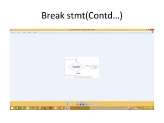 Break stmt(Contd…)
 