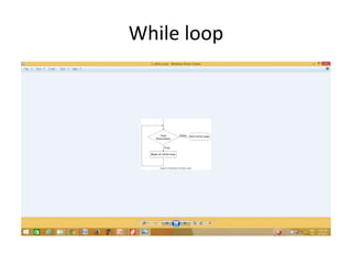 While loop
 